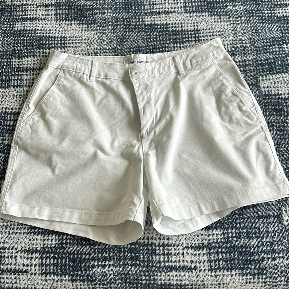 White chino shorts